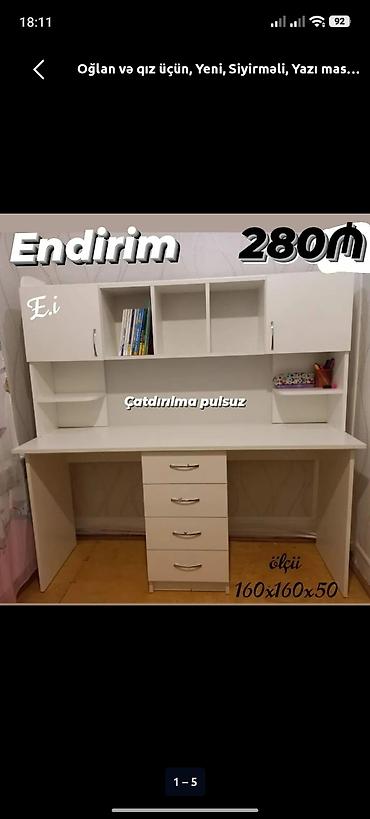 uşaq ucun maqnit lovhə: Oğlan və qız üçün, Yeni, Siyirməli, Yazı masası, Stulsuz — 1