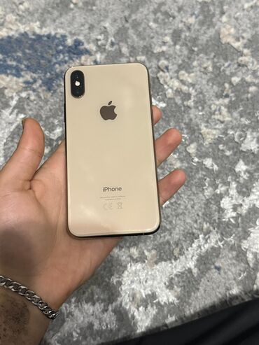 iphone xs gold: IPhone Xs, 64 GB, Matte Gold, Barmaq izi, Face ID