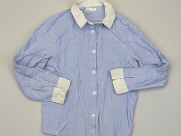 reserved bluzka z długim rękawem: Koszula 8 lat, stan - Dobry, wzór - Jednolity kolor, kolor - Błękitny
