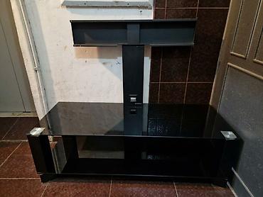 tv altigi: TV altlığı Məhsul: Qara şüşə TV stendi və divar montajlı panel - — 1