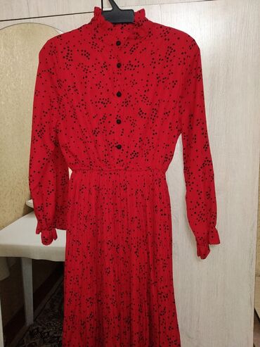 вечернее красное платье: Вечернее платье, Классическое, С рукавами, M (EU 38)