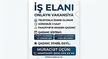 avtokar surucusu axtaranlar: Onlayn vakansiya üzrə iş elanı. İş telefon vasitəsilə idarə olunur və — 1