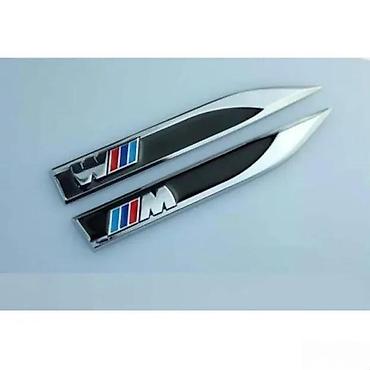 Auto delovi, gume i tjuning: BMW M znakovi za krilo crni. Samolepljiovi znakovi za krilo — 1