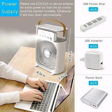 samsung stari: Prenosni USB klima‑ventilator sa rezervoarom za vodu i raspršivačem - — 2