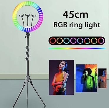 rgb лампа: Кольцевая RGB LED‑лампа MJ серии (MJ56/MJ26), диаметр 45 см Комплект — 2