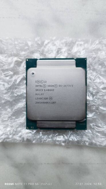 kompyuter hisseleri: Prosessor Intel Xeon E E5-2673 v, 3-4 GHz, > 8 nüvə, İşlənmiş