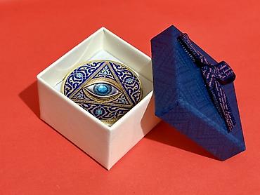gümüş sikkə: Məhsul: Emallı dekorativ kolleksiya sikkəsi – “Göz” və “Lotus” — 5