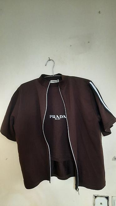 capa: 2 hissəli qısaqol dəst – qəhvəyi rəng - Brend: madamZa couture — 2