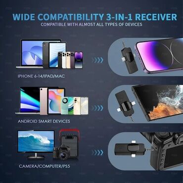 Səsgücləndiricilər, qulaqlıqlar və mikrofonlar: Mini Yaxa Mikrafonu 1) Yeni səs-küyün azaldılması çipi ilə yenilənmiş — 6