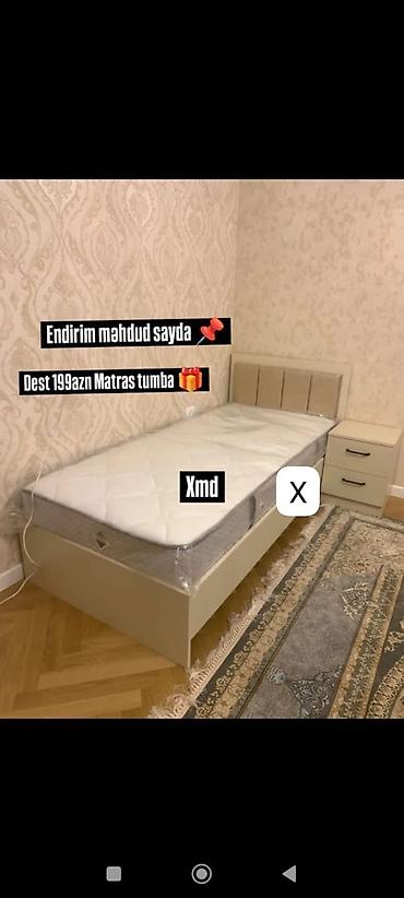 tumbucka: Yataq dəsti – tək nəfərlik - Komplekt: çarpayı, matras və tumbadır - — 1