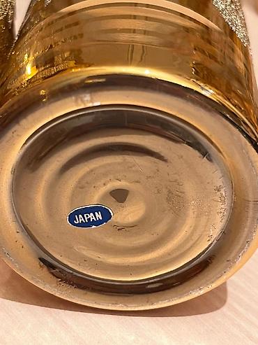 sam qabi: Stəkanlar, rəng - Qızılı, Şüşə, 6 ədədli dəst, Yaponiya — 2