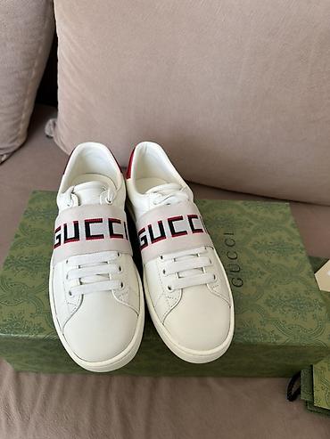кеды gucci: Кроссовки Gucci Ace с эластичной лентой-ремешком - Модель: Ace — 1