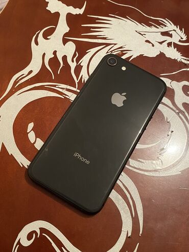 IPhone 8, 64 ГБ, Jet Black, Защитное стекло, Чехол