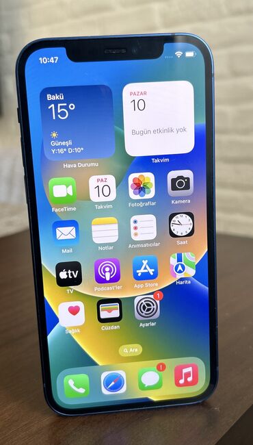 Apple iPhone: IPhone 12, 64 GB, Pacific Blue, Face ID