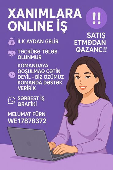 tap iş elanları: SMM menecer tələb olunur, Onlayn iş, 18-29 yaş, Təcrübəsiz