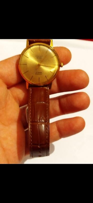 saatlar: MEXANİKİ saat qızılı rəng AU 20 tam arginal əla işləyir 1960 cı — 9