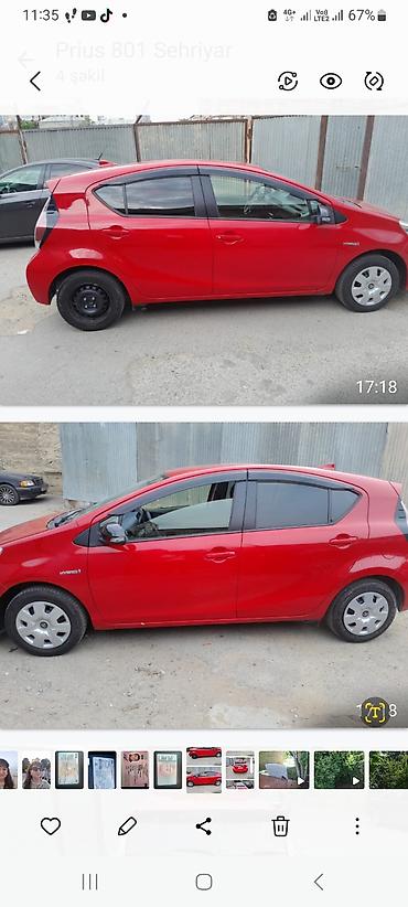 byd diski: Toyota Aqua hibrid hetçbek - Rəng: parlaq qırmızı - Kuzov: 5 qapılı — 1