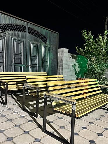 беседк: Скамейка Металл, Со спинкой, Без крыши — 1