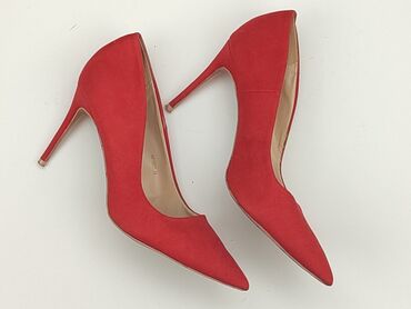 czerwona bluzki z dekoltem: Flat shoes for women, 39, condition - Good