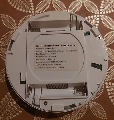 yaq ceken aparat: Məhsul: Simsiz fotoelektrik tüstü detektoru Xüsusiyyətlər: - İşləmə — 2