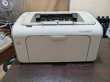 etiket printer: HP LaserJet P1005 monoxrom lazer printer - Növ: Qara-ağ lazer printer — 4