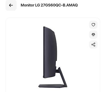 Monitorlar: LG UltraGear 27GS60QC-B.AMAQ oyun monitoru. Tamamilə yenidir heç — 4