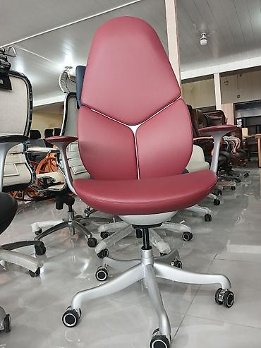təzə mebellər: Ofis kreslosu – yüksək arxalı, erqonomik dizayn - Material: yumşaq — 6