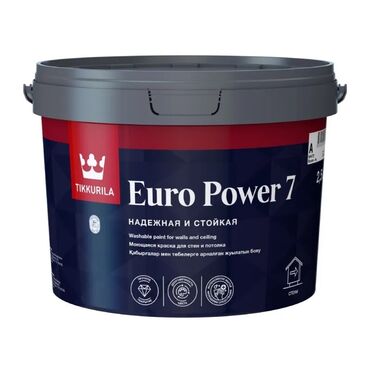 жидкая гидроизоляция: Краска Tikkurila Euro Power 7 База А и С 0,9л - 1100с 2,7л -3200с