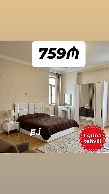 tek yataqlar: Yataq otağı mebel dəsti Tərkibi: - İki nəfərlik çarpayı (başlıqla) - — 1