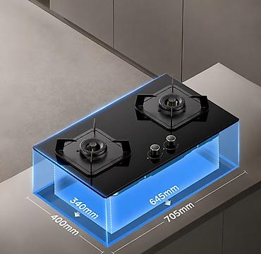 Кухонные плиты и варочные поверхности: Газовая печь, Midea, Б/у, Встраиваемая, цвет - Черный, Полная оплата — 3