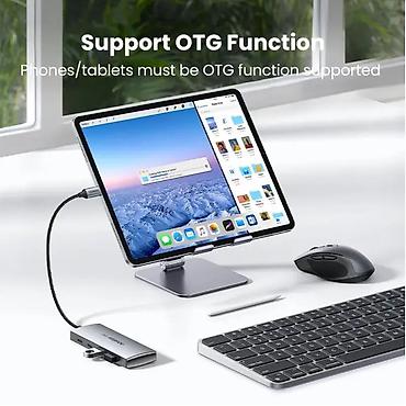 micro cd: UGREEN CM480 — компактный USB-C HUB 4-в-1 (10 Гбит/с) Идеальный — 4