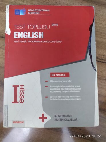 dim ingilis dili test toplusu 1 ci hisse pdf: ENGLISH
DIM I HISSE TEST TOPLUSU 2019
SADE QELEMLE YAZILI