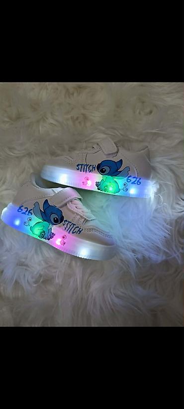 Patike: Dečije patike sa LED đonom – motiv Stitch/Angel - Bele patike sa — 2