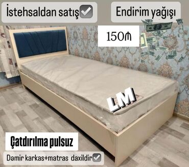 Çarpayılar: Yeni, Təknəfərlik çarpayı, Bazasız, Matras ilə, Siyirməsiz