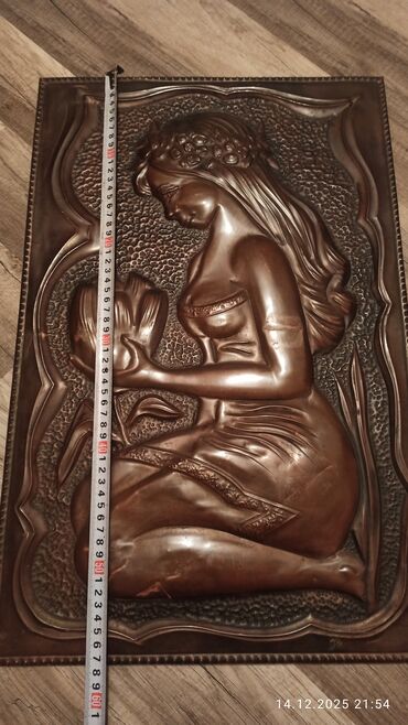 Digər ev dekoru: Dekorativ dairəvi mis relyef panel Azərbaycan rəqs edən qız ideal — 8