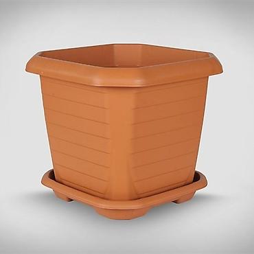Bitkilər üçün dibçəklər: Dibçek kvadrat böyuk ölcü N9 - uzun 51 - en 51 - hundurluk - 48 — 1