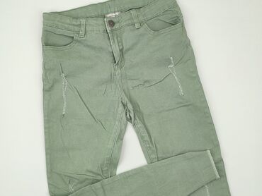 spodnie jeans na gumce: Material trousers, Destination, 12 years, 146/152, condition - Good