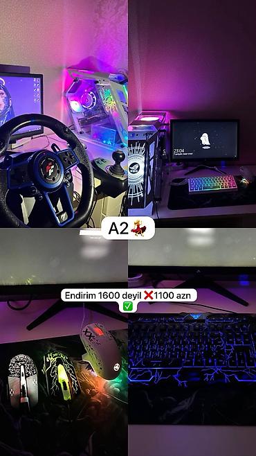 AYNUR 2 💃 Tam Komplekt Oyun və İş Kompüteri – *1100 AZN* Kompüter +