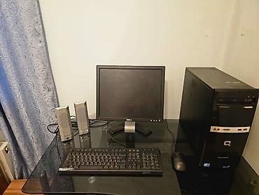 monitor stand: Masaüstü kompüter seti Tərkib: - Compaq (HP) sistem bloku - Dell LCD — 1