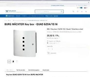 Kutije za odlaganje: Burg Wächter Key Box Quad – zidna kutija za ključeve - Moderan front — 21