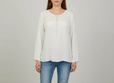 przezroczyste tkanina bawełniane na bluzki: Women's blouse, size One size