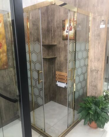 Duş kabinaları, arakəsmələr: Yeni Üstü açıq kabina, Künc üçün, Ödənişli çatdırılma — 23