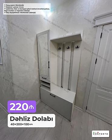 Ev və bağ: Dəhliz dolabı – 40×200×100 sm - Kompakt və funksional dizayn — 1