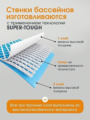 Бассейны: 300/200/75 см сборный бассейн серии Rectangular Frame. Металлический — 9