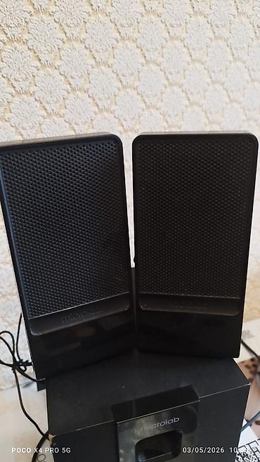 aux sunur: Microlab 2.1 akustik sistemi - Komplekt: 1 subwoofer + 2 peyk dinamik — 3