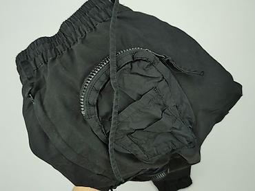 czarne cargo pull and bear: Bershka, Spodnie cargo damskie, rozmiar M — 6