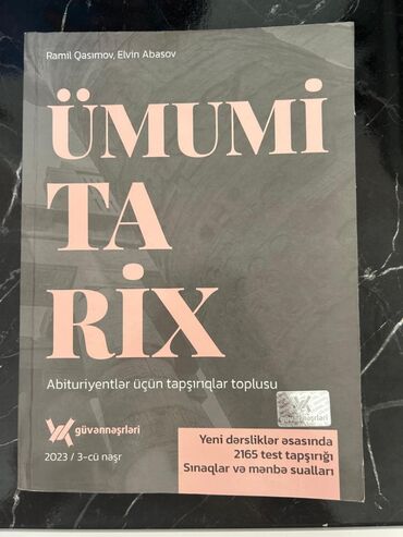 Testlər: Ümumi tarix test toplusu Güvən Yenidir,i işlənməyib Çatdırılma yalnız lalafo.az -da Testlər: Ümumi tarix test toplusu Güvən Yenidir,i işlənməyib Çatdırılma yalnız