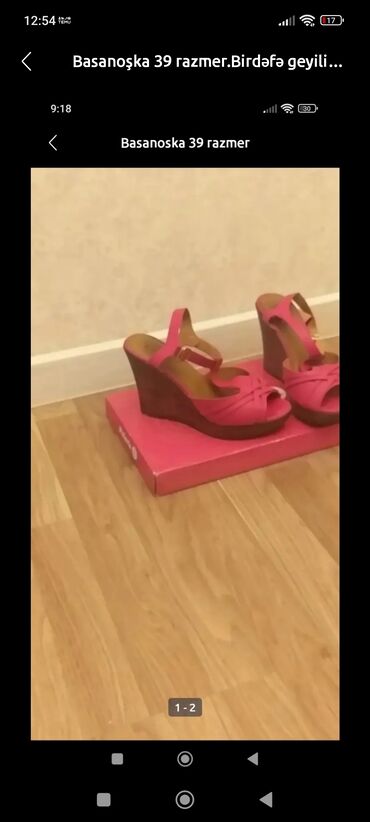 Makasin və loferlər: Tuflilər, Ölçü: 39, rəng - Çəhrayı, Yeni