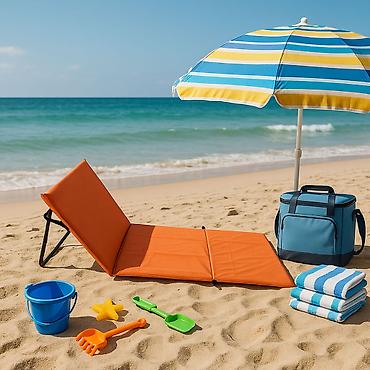 lidl reflektor: Ležaljka sklopiva za plažu 150x52 cm – narandžasta Šifra proizvoda — 1