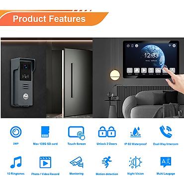 poe adapter: Domofon 10 inch Farhd V3+S10-IP (Tuya) Описание продукта Особенности — 3